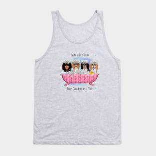 Four Cavalier King Charles Spaniels in a Bath Tub Tank Top